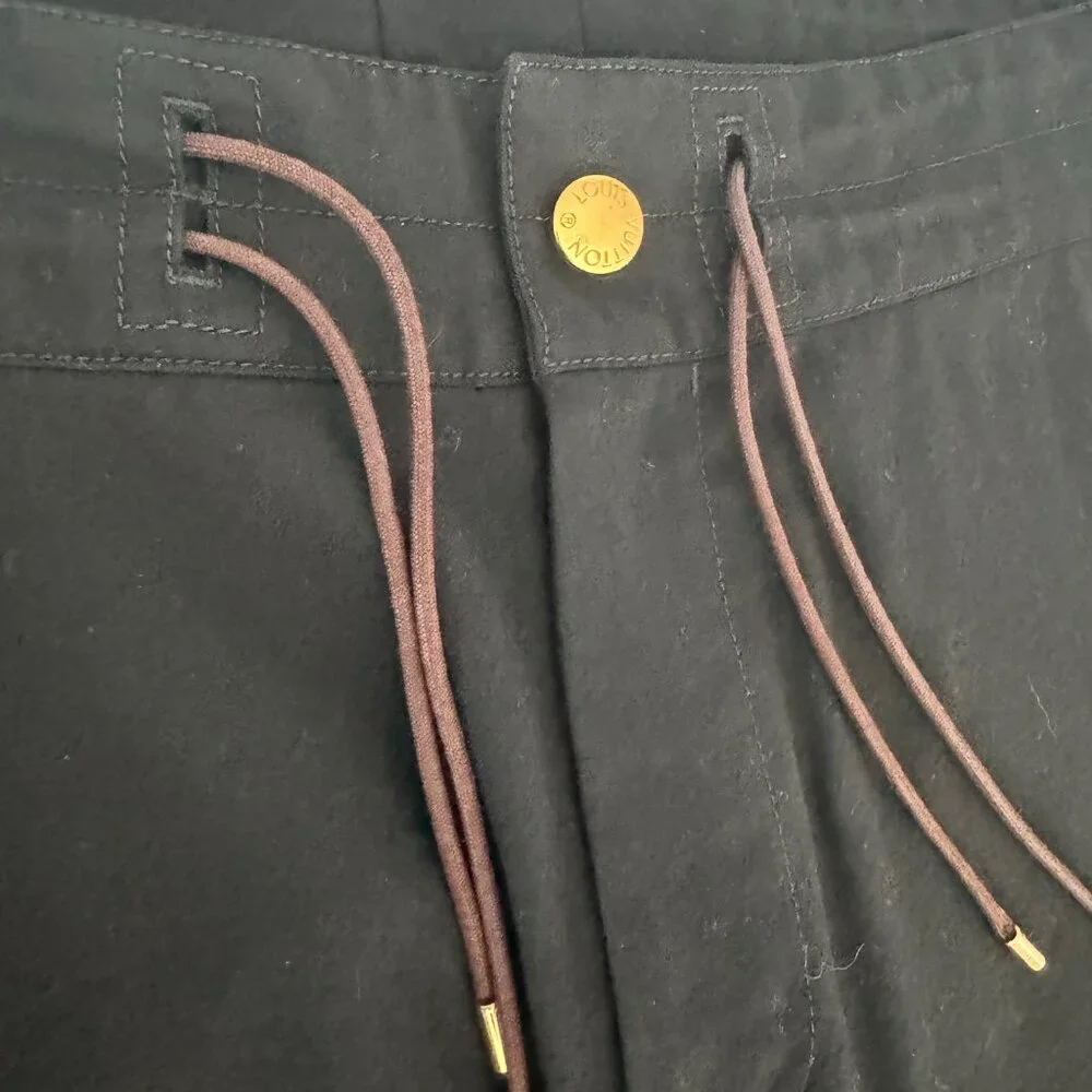 Louis Vuitton Men's Drawstring Pants Black, Size 44/US 36